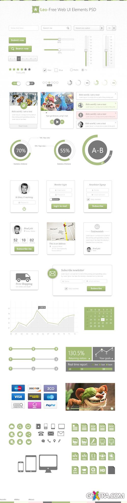 PSD Web Design - Leo - Web UI Elements
