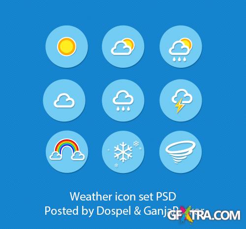 PSD Icons - Weather Icon Set