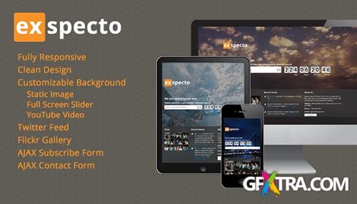 ThemeForest - Exspecto - Responsive Under Construction Page - RIP