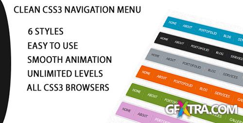 CodeCanyon - Pure Css3 Horizontal Navigation Menu