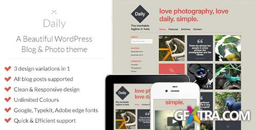 ThemeForest - Daily v1.0.5 - A Beautiful WordPress Blog & Photo theme