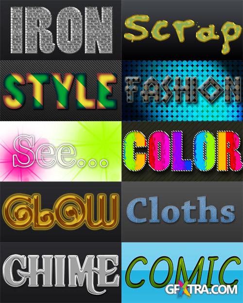 10 Layered Photoshop Styles - Set 6