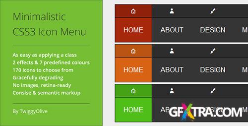 CodeCanyon - Minimalistic CSS3 Icon Menu