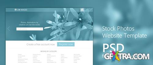 PSD Web Template - Stock Photos