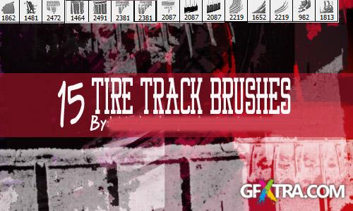 15 Pack Tire Tread Grunge Brushes