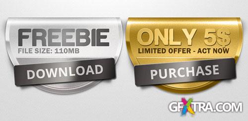 Premium Badges PSD Template