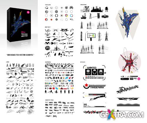 500 Badass Tech Vector Elements