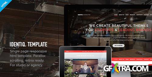 ThemeForest - Identiq - One Page Parallax Retina Ready Template - RIP