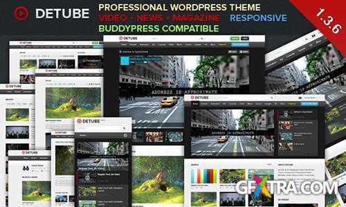 ThemeForest - deTube v1.3.6 - Professional Video WordPress Theme