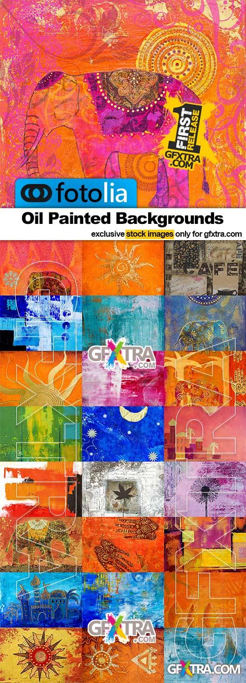 Oil Painted Backgrounds - 25x JPEGs