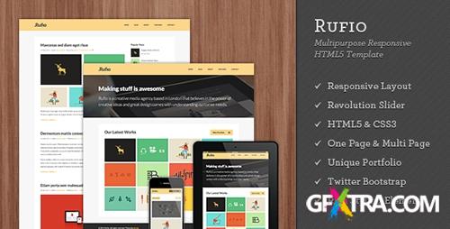 ThemeForest - Rufio - Multipurpose Responsive HTML5 Template - RIP