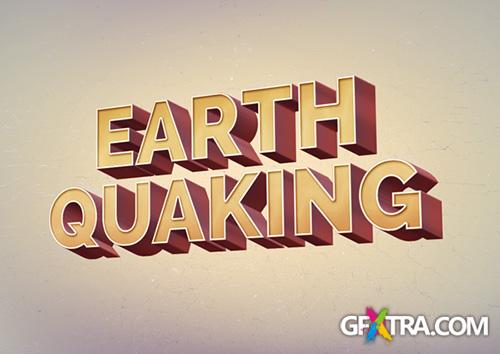 PSD Source - Earth Quaking Text Effect