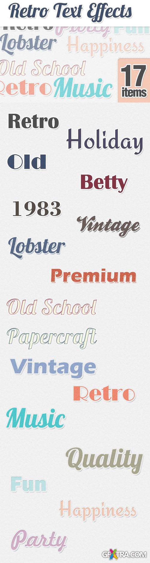 Designtnt - Retro Text Styles for Photoshop