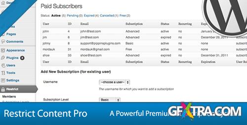 CodeCanyon - Restrict Content Pro v1.5.5