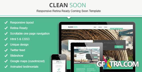 ThemeForest - Clean Soon Responsive Retina Ready Coming Soon - RIP