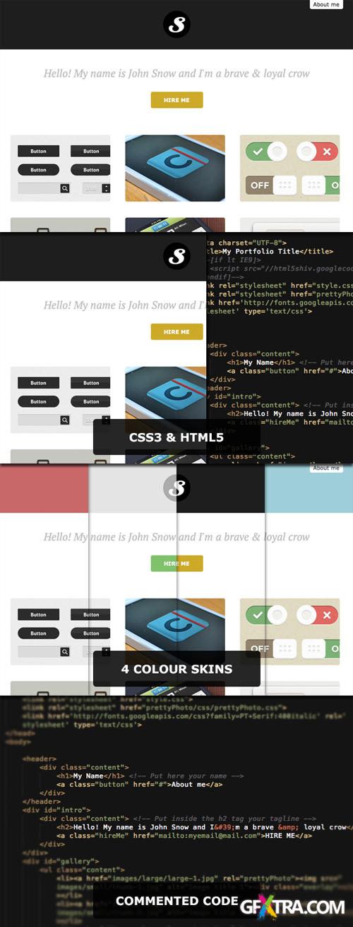 WeGraphics - EasyPortfolio - HTML5 and CSS3 flat portfolio