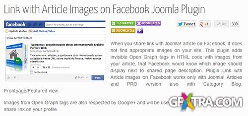 Link with Article Images on Facebook Pro v2.0.10 Joomla 1.5 - 2.5 Plugin