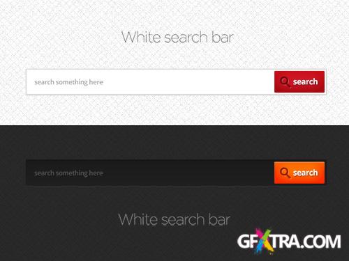 PSD Web Design - White and Dark search bars