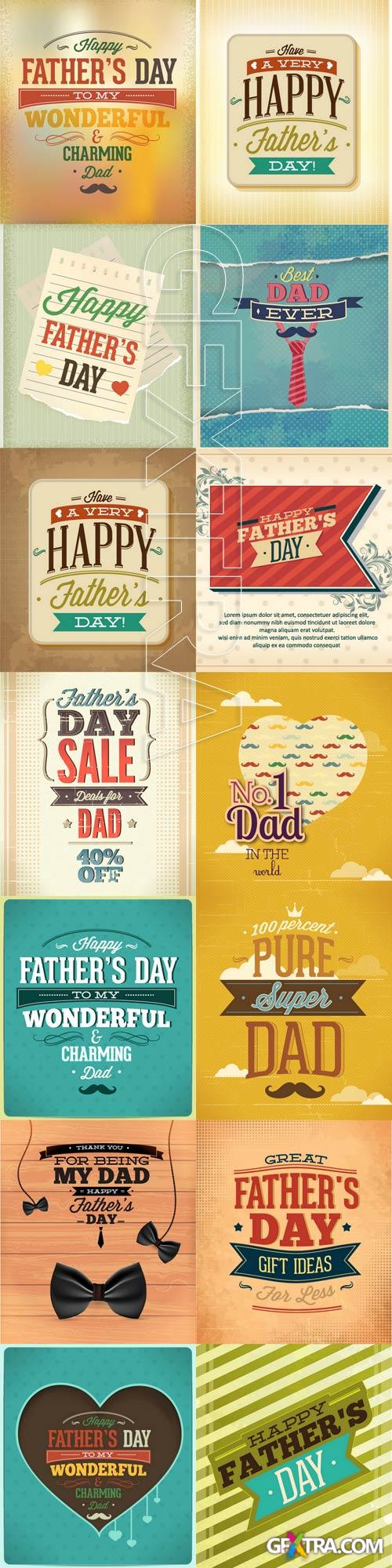 Father's Day Vectors Set - 30xEPS