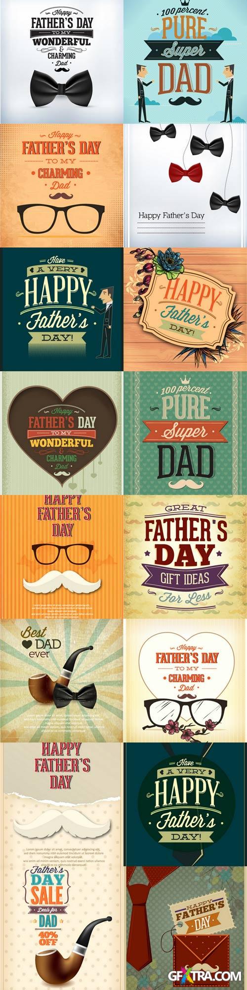 Father's Day Vectors Set - 30xEPS