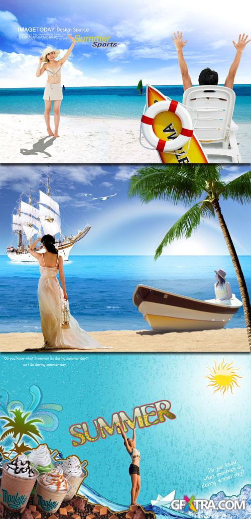 3 PSD Templates - Summer Vacation