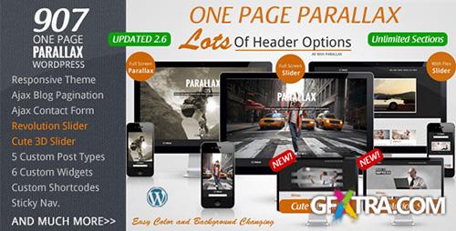 ThemeForest - 907 v2.6.1 - Responsive WP One Page Parallax