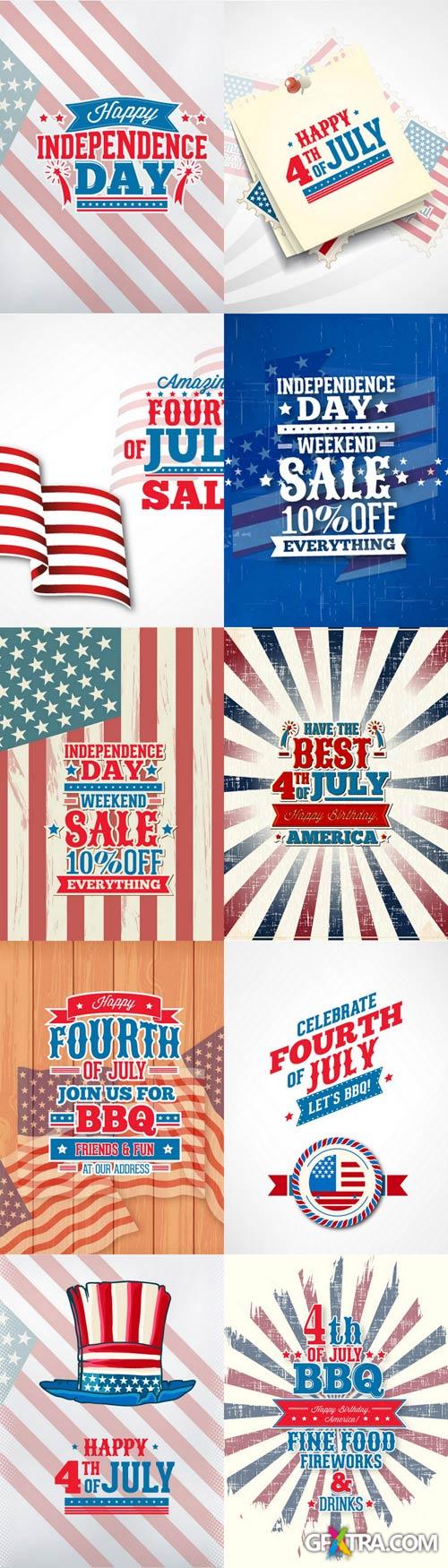 Independence Day Vectors Set - 30xEPS