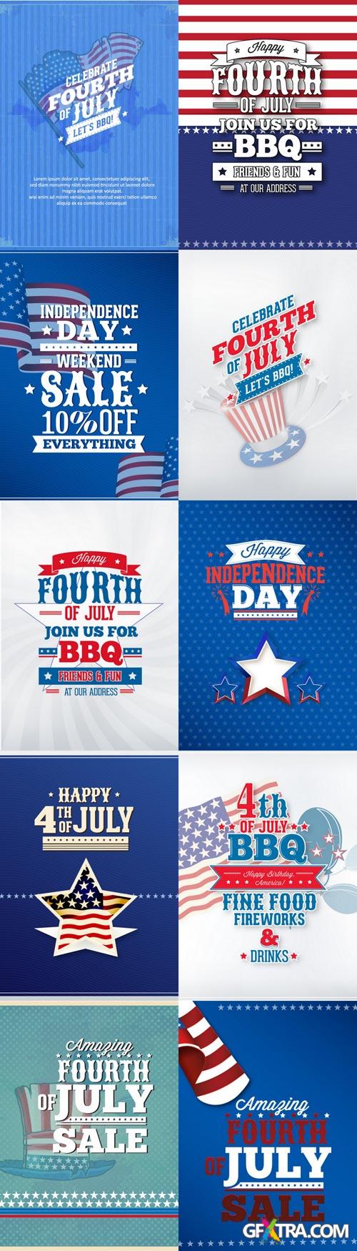 Independence Day Vectors Set - 30xEPS