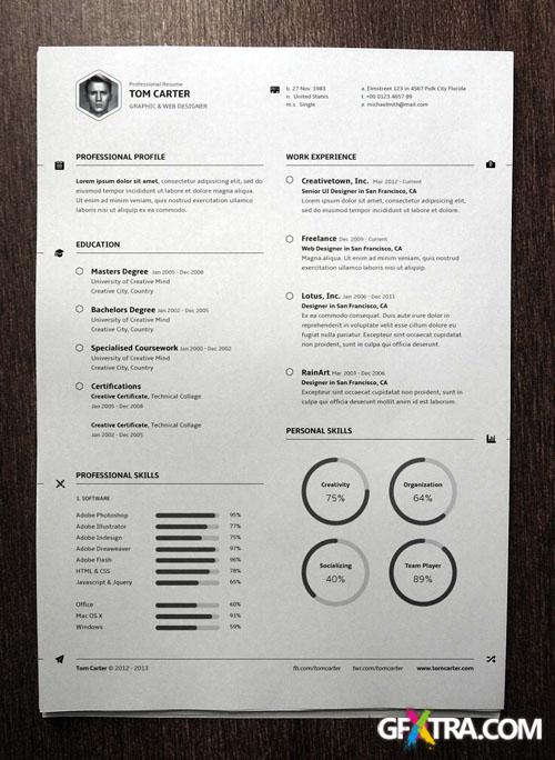 Pixeden - Simple Resume Template vol3