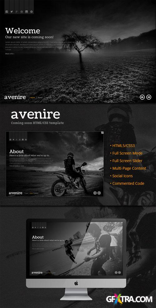 WeGraphics - Avenir - A Coming Soon HTML Template