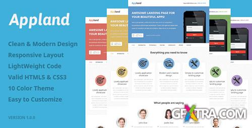 ThemeForest - Appland - Premium Responsive Landing Page - RIP