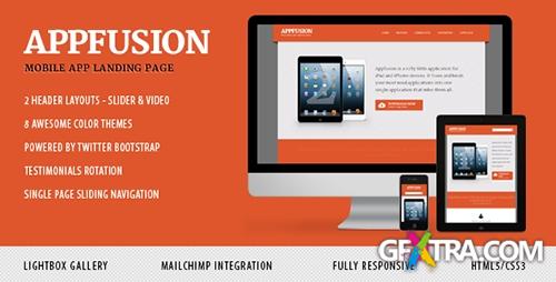 ThemeForest - AppFusion v1.05 - Nifty Little Responsive Landing Page - FULL