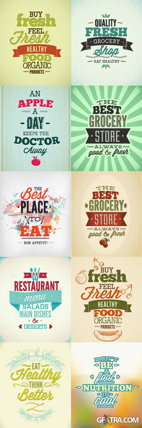 Food Promotion Vectors Set - 30xEPS