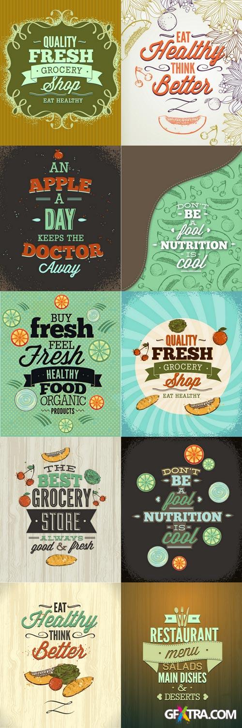 Food Promotion Vectors Set - 30xEPS