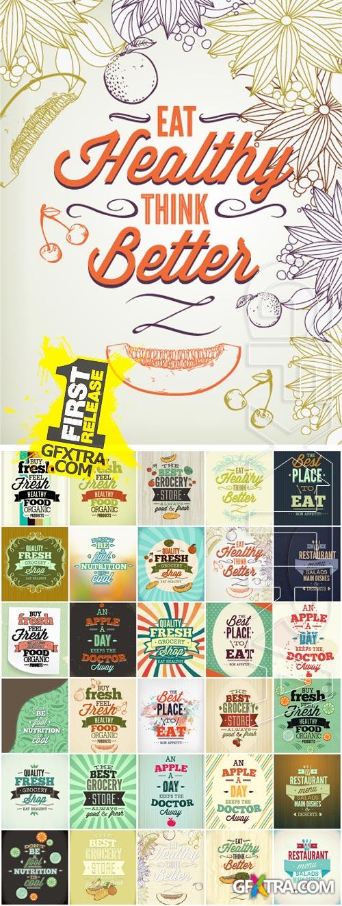 Food Promotion Vectors Set - 30xEPS