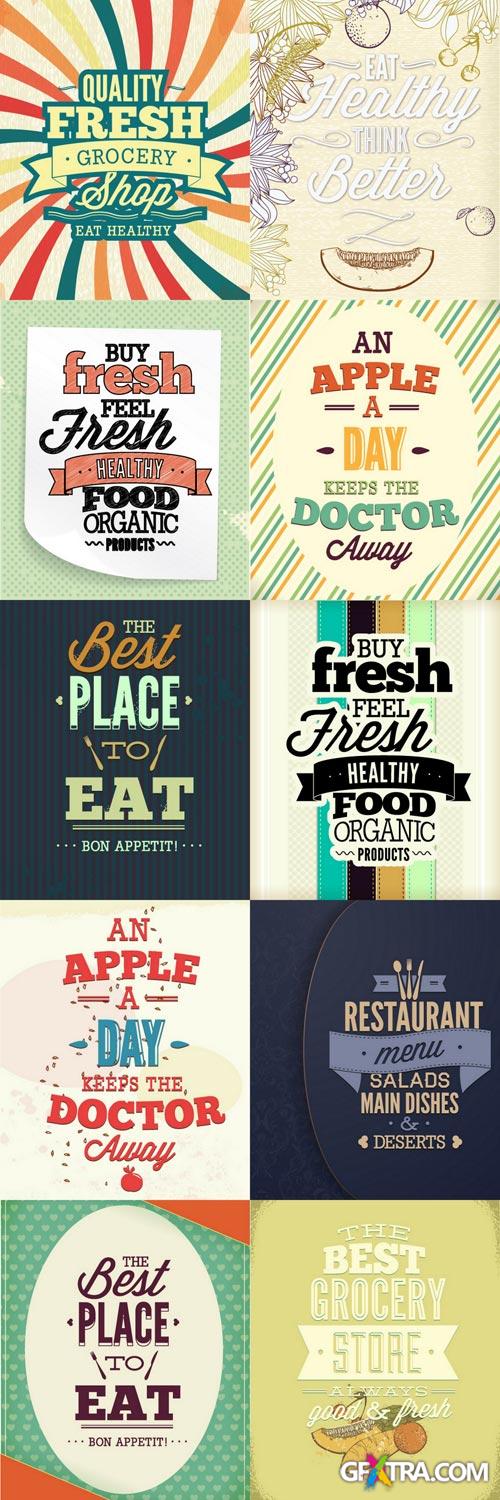 Food Promotion Vectors Set - 30xEPS