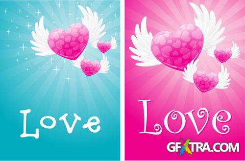 Love Cards PSD Template #2