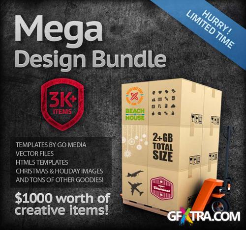 3,000 Items! MEGA Design Bundle (worth over $1,000) - only $49!