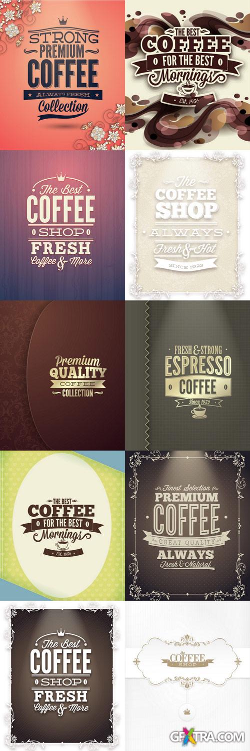 Coffee Promotion Vectors Set - 30xEPS