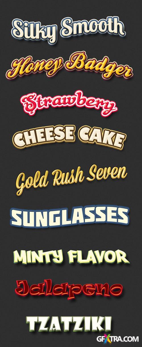 Retro Text Styles Pack 2