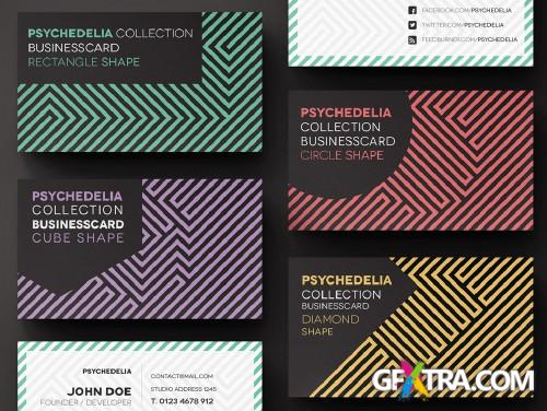 Pixeden - Psychedelia Business Card Template