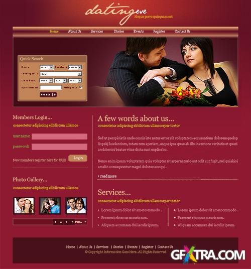 DreamTemplate - Dating Eve CSS Template - 6602