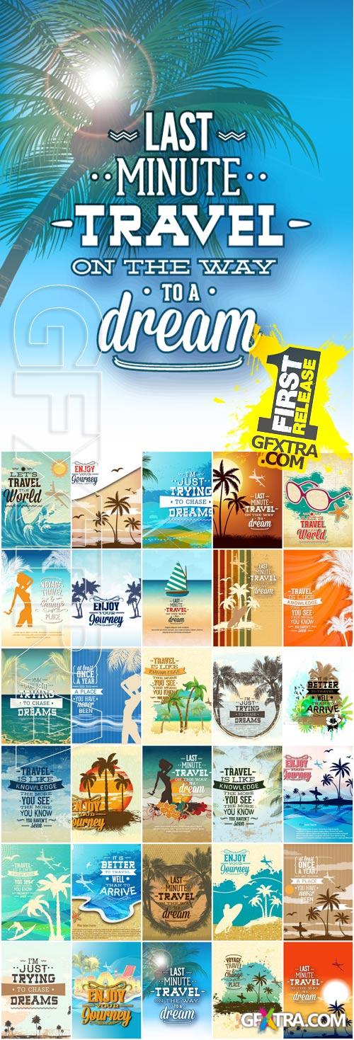 Travel Promotion Vectors Set - 30xEPS