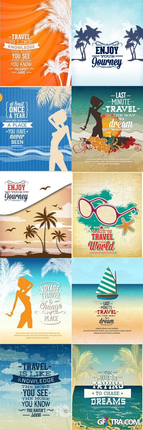 Travel Promotion Vectors Set - 30xEPS