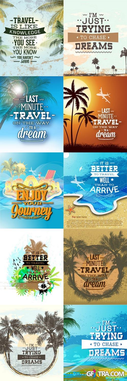 Travel Promotion Vectors Set - 30xEPS