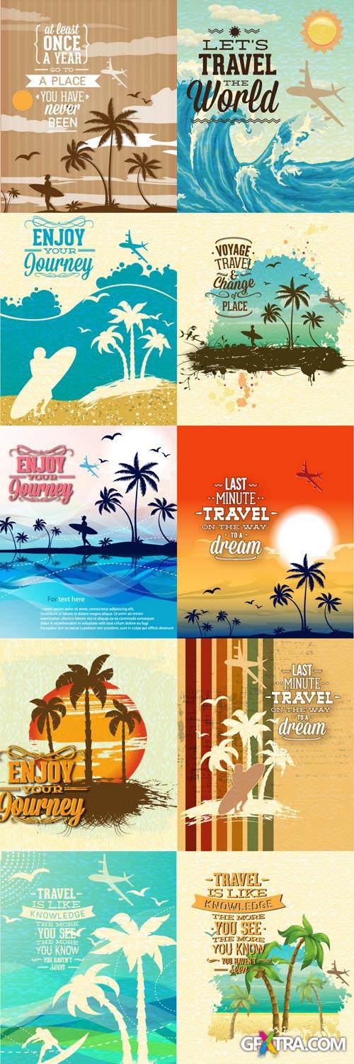 Travel Promotion Vectors Set - 30xEPS