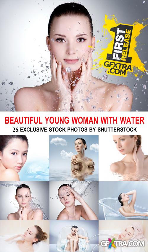 Amazing SS - Beautiful young woman with water, 25xJPGs