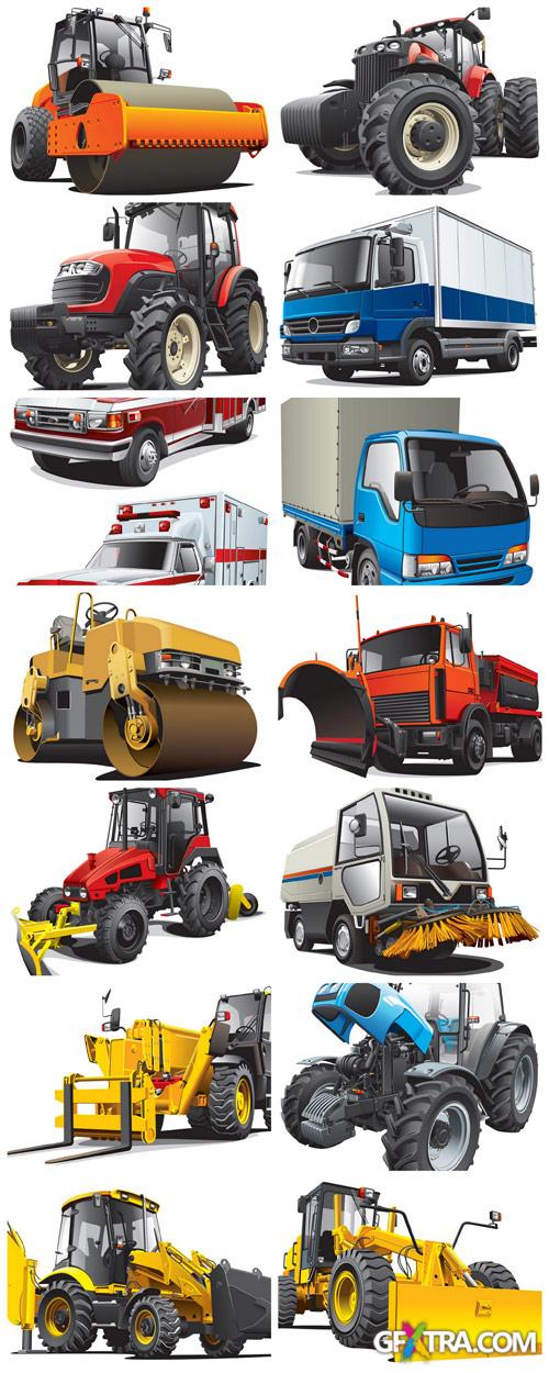 Oversized Vehicels Vector Illustrations - 42xEPS