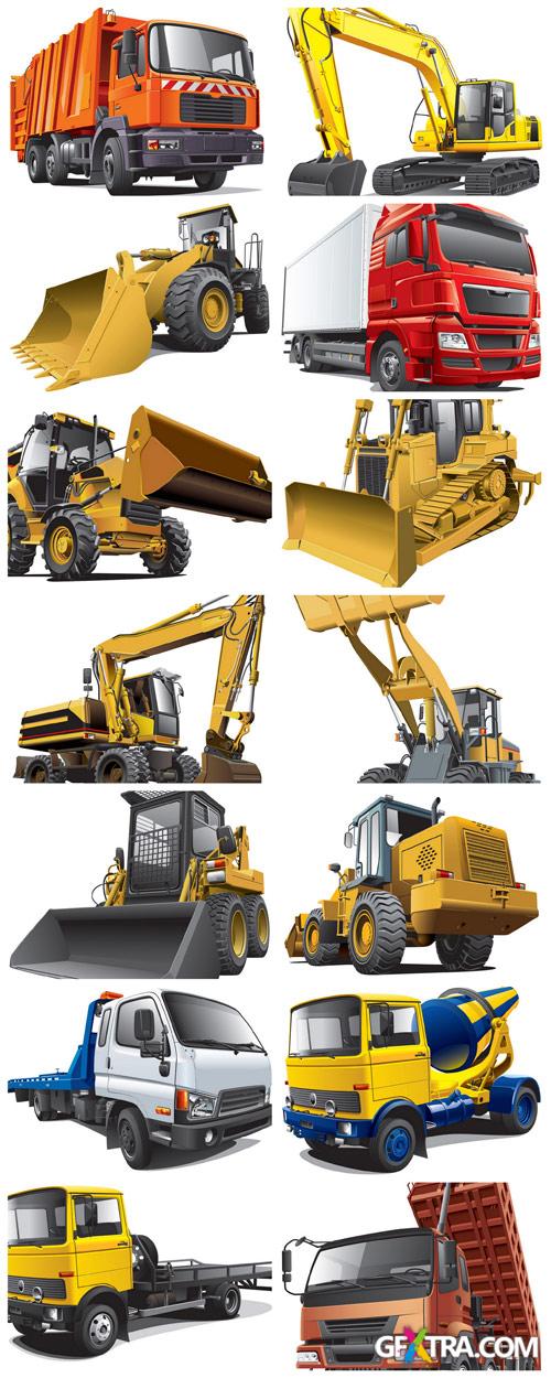 Oversized Vehicels Vector Illustrations - 42xEPS