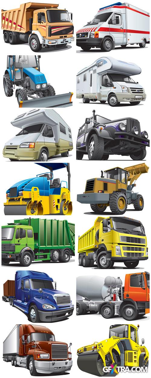 Oversized Vehicels Vector Illustrations - 42xEPS